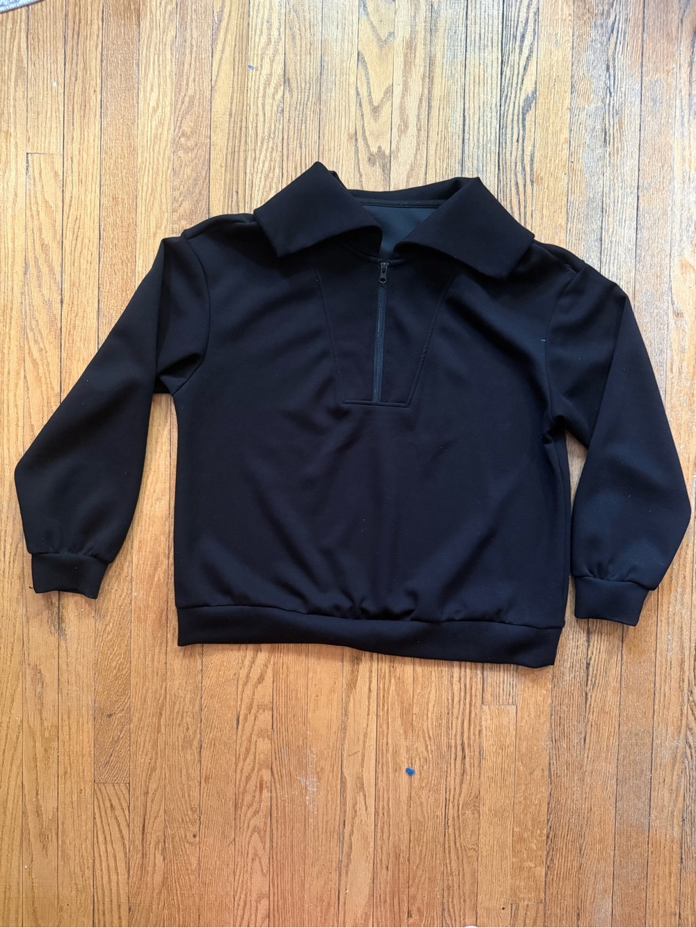 Women’s Black Half-Zip Collar Sweatshirt